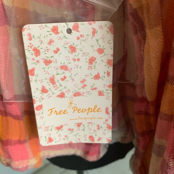 Free People Siena Plaid Pullover NWT SZ S - Picture 9 of 9